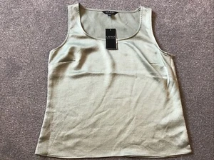 Lauren Ralph Lauren Deep Neck Vest Top Medium Green In Women’s Size M BRAND NEW - Picture 1 of 3