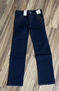 NWT Gymboree Rhinestone Embellished Jeans Girls Sz 12 - Picture 1 of 5