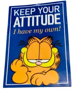 Garfield Cat Keep Your Attitude I Have My Own Sign Decoración de Pared - Imagen 1 de 1