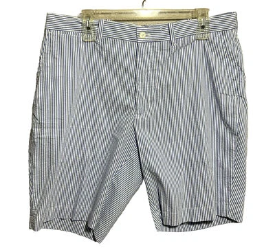 Polo Ralph Lauren Shorts Mens 36 Blue White Stripe Seersucker Casual - Image 1 of 4