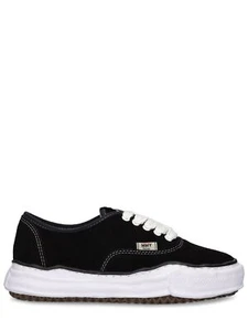 MIHARAYASUHIRO Baker Women's Black Canvas Low Top Sneakers New - Picture 1 of 5