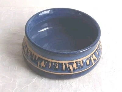 Bentham Studio Pottery Bowl / Dish  Blue Beige Glazed Stoneware - Image 1 of 4