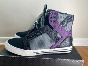 Supra Skytop Black Purple Croc Chad Muska 9 2 II Brooklyn Projects Kamikaze - Picture 1 of 9