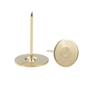 40Pcs Upholstery Nails Tacks 19mmx30mm Flat Head Furniture Nails Gold - Picture 1 of 3