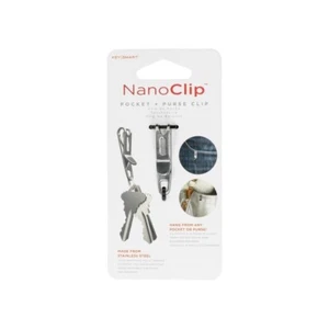 KeySmart Nano Clip Stainless Steel Silver Pocket/Purse Clip Keychain 1 pk - Picture 1 of 2