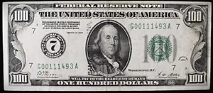 1928 $100 FEDERAL RESERVE NOTE (CHICAGO) - F+ - Picture 1 of 2