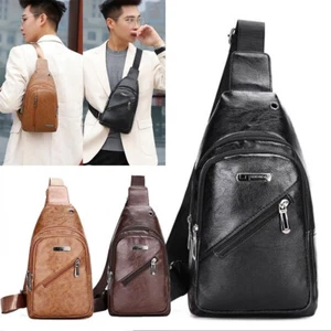 Bandolera de viaje informal para hombres Bolso en el pecho Cartera Mochila deportiva Mochila de día - Imagen 1 de 16