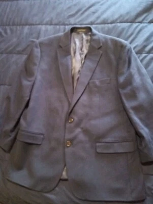 Blazer Lauren Ralph Lauren Para Hombres Chaqueta Azul Marino Carbón Seda Lana y Cachemira 46R Foto 1 de 4