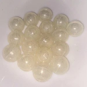 SQUINKIES Replacement Bubble Ball Capsule Lot of 17 - CLEAR GLITTER (Blip Toys) - Picture 1 of 1