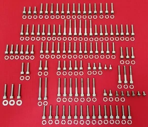 HARLEY VROD V-ROD VRSC POLISHED STAINLESS STEEL ENGINE BOLT SCREW KIT SET - Picture 1 of 1