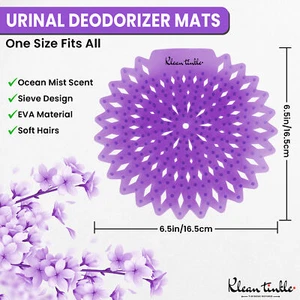 3 Piezas Tapetes para Urinario Flor Morada 6.5" Cerdas Bajas Sin Aroma - Imagen 1 de 11