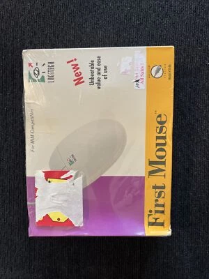 Vintage Logitech First Mouse PS/2 Wired Model #2046 For IBM Compatibles New Seal - Image 1 of 4