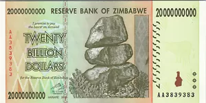 Simbabwe 20 Milliarden 20.000.000.000 Dollar, 2008, RADAR AA 3839383, UNC, P-86 - Bild 1 von 4