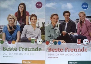 Hueber BESTE FREUNDE PAKET Arbeitsbuch A2.1+A2.2 Mit Audio CD @ 2x BOOKS @ NEW - Imagen 1 de 3