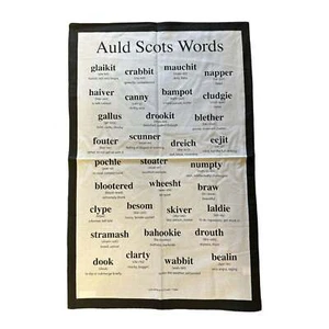 Toallas de té dialecto de palabras escocesas - Imagen 1 de 6