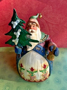 Very Cute Resin Vintage Father Christmas/Santa Claus Figurine with Metal tree. - Picture 1 of 13