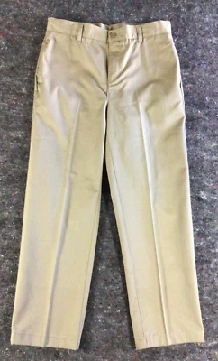 Pantalones de trabajo de vestido escolar Lands End beige talla 16 para niños Foto 1 de 4
