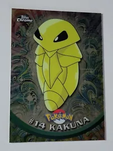 Pokémon Topps #14 KAKUNA Cromado Holo Lámina TV Edición Animada Casi Nuevo - Imagen 1 de 2