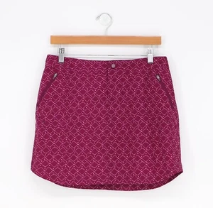 TITLE NINE $74 Rogue Skirt in Deep Berry Print Activewear Size 4 - Picture 1 of 5
