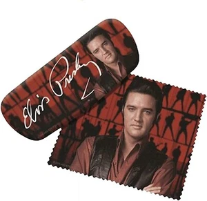 Elvis Brillenetui mit Linsentuch Elvis Presley, rot NEU - Bild 1 von 1