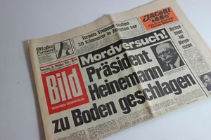 BILDzeitung 20.10.1973 Oktober Umschlagsseiten / 4 Seiten   Heinemann - Picture 1 of 2