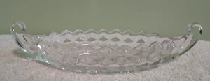 8.75" Vintage American Clear Small Boat Handled Dish Bowl Fostoria Glass - Picture 1 of 3