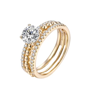 2ct VVS1 D Excellent 18K Rose Gold Lab Created Ring Diamond Test Pass - Picture 1 of 4