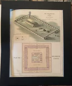 1878 original map of The Scripture Atlas. SOLOMON’S TEMPLE. W & A. K Johnston - Picture 1 of 3