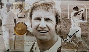 2022 Perth Stamp & Coin Show Ross Edwards PNC/FDC.  Gold Foil overprint 031/300 - Picture 1 of 4