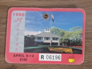 1998 Masters Tournament Badge Ticket Augusta National Golf Club Mark O'Meara Win - Picture 1 of 2