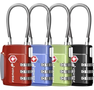 TSA Approved 3 Digit Combination Travel Suitcase Luggage Bag Lock Padlock Reset - Picture 1 of 8