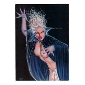 Risque Pinup Greeting Card Olivia De Berardinis Sorceress 1982 40+ Yrs Vintage - Picture 1 of 6
