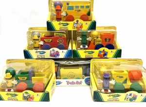 Playwell 2003 Crayola Push Along Fahrzeuge & Zugset! *6 Stück* - Bild 1 von 14