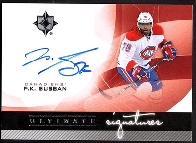 P.K. SUBBAN 2012-13 Upper Deck Ultimate AUTO SP Montreal Canadiens Signatures - Image 1 of 2
