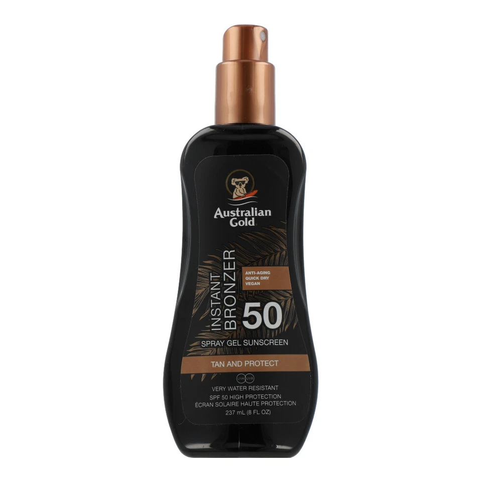 Australian Gold Instant Bronzer - Spray Gel Sunscreen SPF 50 237ml