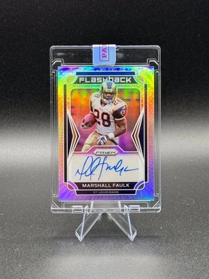 2021 Panini Prizm-Football Marshall Faulk "Flashback" Auto-Silver Holo /149 - Image 1 of 3