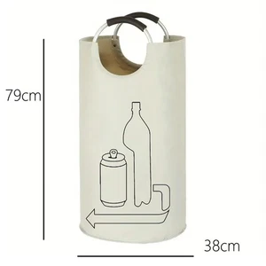 Collapsible Laundry Hamper Oxford Cloth Waterproof Dirty Clothes Basket - Picture 1 of 7