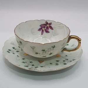Hand Painted Fine Porcelaim Cup & Saucer - Picture 1 of 5