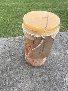 Vance Kitira 9”  Tan Timber Pillar Candle New E-2 - Picture 1 of 1