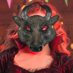 Bull Cosplay Mask Props Holloween Horror Mask Clothing - Picture 1 of 7