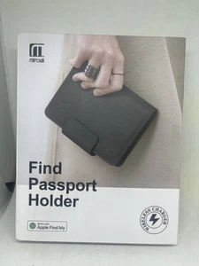 Reisepasshülle, funktioniert mit Find My, Leder Reisepassmappe für T... - Bild 1 von 7