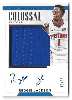2017-18 National Treasures Colossal Jersey Autograph – Reggie Jackson #/99 - Image 1 of 2