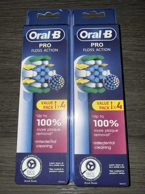 Oral B Floss Action Replacement Brush Heads, 4 Count 2 Packs - Image 1 of 2