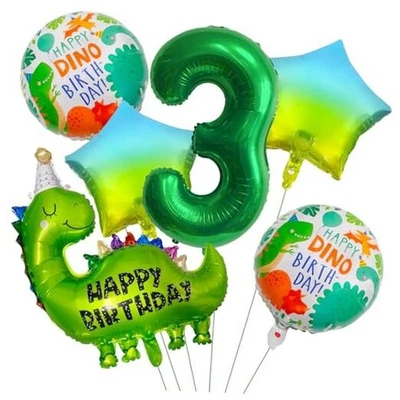 Globos de dinosaurio, 6 piezas decoraciones de cumpleaños de dinosaurios, inflables GiantD 3 Foto 1 de 4