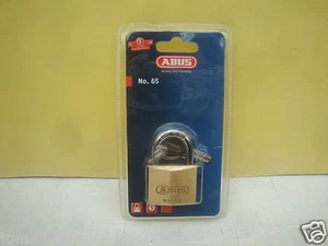 ABUS 65 40MM BRASS PADLOCK SECURITY RATING CLASS 5 - Picture 1 of 1