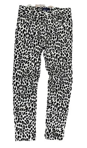 Children's Place Pants Kids 6/7 Black Beige Girls Leopard - Picture 1 of 12