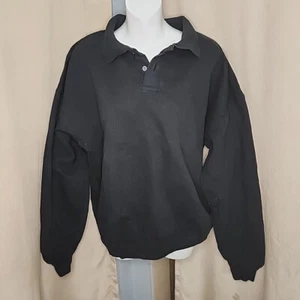 Polo Shirt Womens Long Sleeve Sz 2 Designer Dam Nice Threads 100% Cotton VINTAGE - Picture 1 of 6