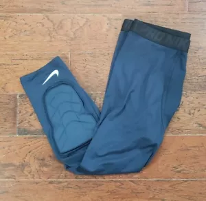 Nike NBA Pro Hyperstrong Padded Tights 3/4 Navy Player Issued Mens 2XL-T - Picture 1 of 10