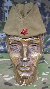 Genuine Russian Army Officers Side Cap Pilotka with Collectable Badge - 57 CM - Picture 1 of 7