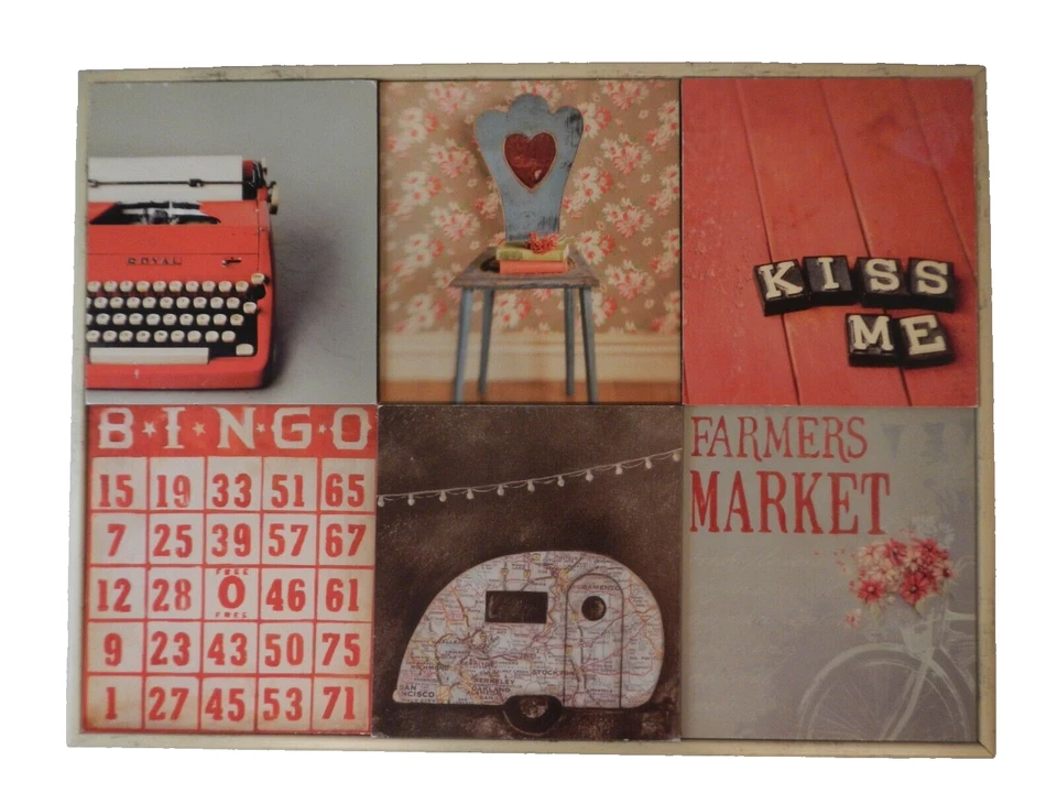 Decoración de pared vintage inspirada en Mandy Lynne Cottage Core 2011 "Red Nostalgia" Foto 1 de 4